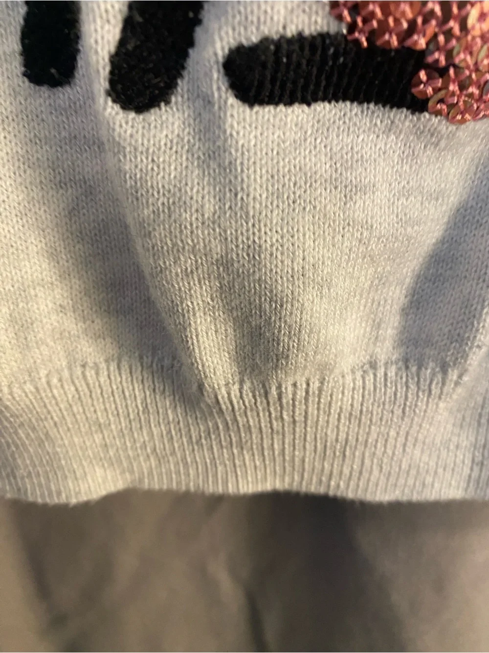 The Children's Place Cream Sweater with Pink Sequin Fox